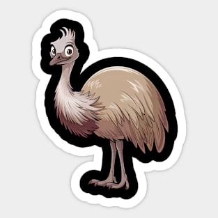 Emu Bird Design, Perfect for Australian Wildlife and Bird Watching Enthusiasts Sticker